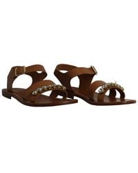 Marni - Leather Bejeweled Sandal (Authentic Pre-Loved) - Lyst