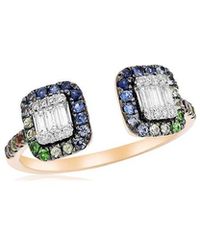 Diana M. Jewels - Fine Jewelry 14k 0.63 Ct. Tw. Diamond & Sapphire Half-eternity Ring - Lyst