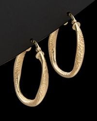 Italian Gold - 14K Twisted Hoops - Lyst