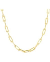 Sphera Milano - 14K Over Paperclip Chain Necklace - Lyst