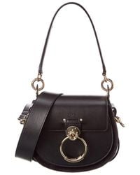 Chloé - Small Tess Bag In Shiny And Suede Leather - Lyst