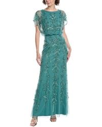 Adrianna Papell - Beaded Mesh Gown - Lyst