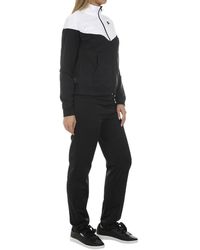 nike tracksuit womens black and white 