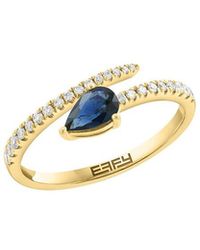 Effy Fine Jewelry - 14K 0.66 Ct. Tw. Diamond & Sapphire Ring - Lyst