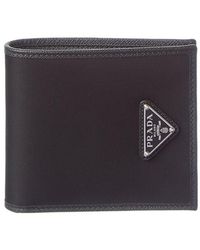 Prada - Canvas & Leather Wallet - Lyst