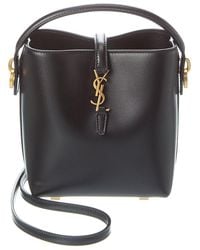 Saint Laurent - Le 37 Mini Leather Bucket Bag - Lyst