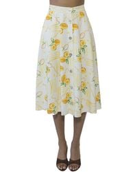 Alexia Admor - Maya Linen-Blend Midi Skirt - Lyst