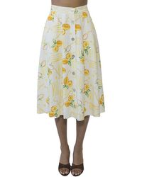Alexia Admor - Maya Linen-Blend Midi Skirt - Lyst