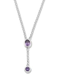 Samuel B. - Silver 1.50 Ct. Tw. Amethyst Y Necklace - Lyst