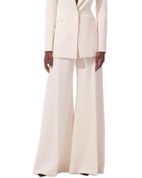 Carolina Herrera - High-Waist Wide Leg Wool-Blend Pant - Lyst