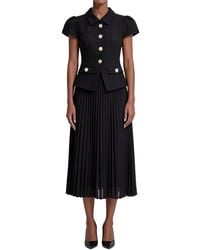 Linda Charm - Short Sleeve Midi Dress - Lyst
