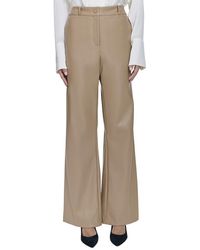 Halston - Vegan Leather Wide Leg Pant - Lyst
