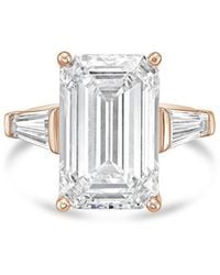 Diana M. Jewels - Diana M. 18K Rose 21.50 Ct. Tw. Lab-Grown Diamond Three-Stone Ring - Lyst