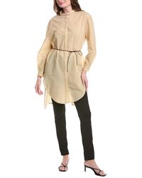 Fabiana Filippi - Leather Belt Light Muslin Shirt - Lyst