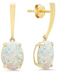 MaxColor - 14k 1.50 Ct. Tw. Lab-grown Opal Drop Earrings - Lyst