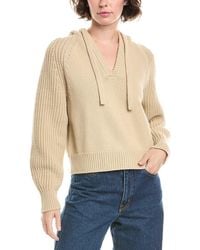 Madewell - Open-Neck Ribbed Hoodie - Lyst