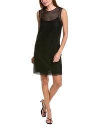 Oscar de la Renta - Checkerboard Silk-lined Linen-blend Mini Dress - Lyst