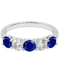 VOWE - 14K 3.00 Ct. Tw. Lab-Grown Diamond & Lab-Grown Sapphire Ring - Lyst