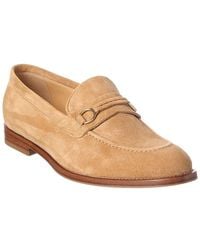 Brunello Cucinelli - Horsebit Suede Loafer - Lyst
