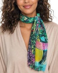 Blue Pacific - Floral Seashells Cashmere-Blend Neckerchief - Lyst