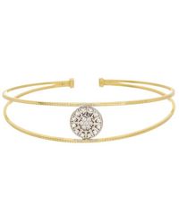 Meshmerise - 18K Plated 0.15 Ct. Tw. Diamond Bangle Bracelet - Lyst