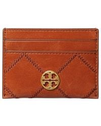 Tory Burch - Willa Glazed Slim Leather Card Case - Lyst