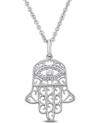 Italian Silver - Hamsa Pendant - Lyst