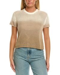Velvet By Graham & Spencer - Poppy Short Sleeve Cashmere-Blend Sweater - Lyst