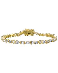 Genevive Jewelry - 14K Over Cz Tennis Bracelet - Lyst