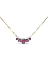 Haus of Brilliance - Colorful Gemstones 18K Rose 1.03 Ct. Tw. Diamond & Ruby Choker Necklace - Lyst