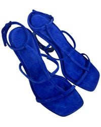Ferragamo - Goat Suede Elina Sandal (Authentic Pre-Loved) - Lyst