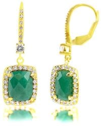 MaxColor - 18K Over 6.20 Ct. Tw. Emerald Dangle Earrings - Lyst