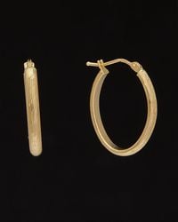 Italian Gold - 14k Oval Hoops - Lyst