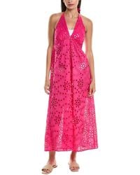 Natori - Cotton Eyelet Halter Dress - Lyst