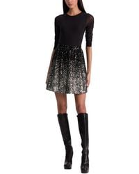 Alice + Olivia - Chara Embellished Linen-Blend Party Dress - Lyst