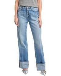 L'Agence - Miley Ultra High-Rise Wide Leg Cuff Jean - Lyst