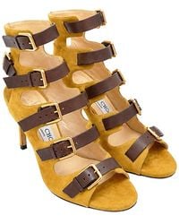 Jimmy Choo - Suede Trick 110 Buckled Sandal (Authentic Pre-Loved) - Lyst