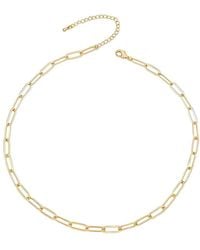 Rachel Glauber - 14k Plated Link Chain Necklace - Lyst