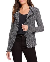 NIC+ZOE - Petite Fringe Mix Knit Jacket - Lyst