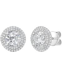 Diana M. Jewels - 14K 8.00 Ct. Tw. Lab-Grown Diamond Halo Earrings - Lyst