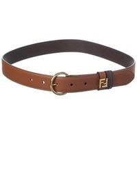 Fendi - Ff Reversible Leather Belt - Lyst