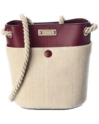 Chloé - Key Small Linen & Leather Bucket Bag - Lyst