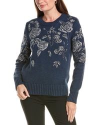 Oscar de la Renta - Roses Embroidered Sweater - Lyst