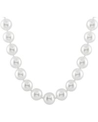Splendid Silver 16-17mm Shell Pearl Necklace - Metallic