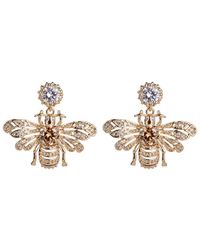 Eye Candy LA - 18k Gold Plated Cz Crystal Bee Dangle Earrings - Lyst
