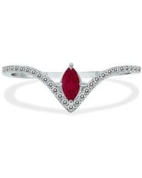 Gem Spark - 14K 0.27 Ct. Tw. Diamond & Ruby Ring - Lyst