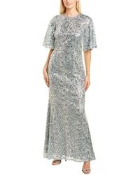 JS Collections Sequin Gown - Gray