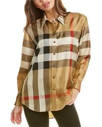 Burberry Carlotta Silk Shirt - Natural