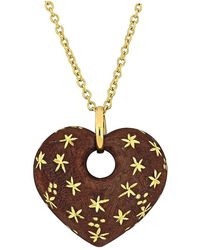 Italian Gold - Exquisite Italian Heart Pendant Necklace - Lyst