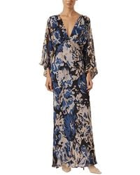Shona Joy - Olea Plunge Balloon Sleeve Maxi Dress - Lyst